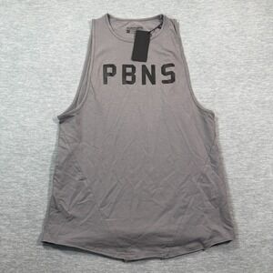 Alphalete PBNS‎ Tank Top Men M Gray Sleeveless Gym Muscle Workout Performance